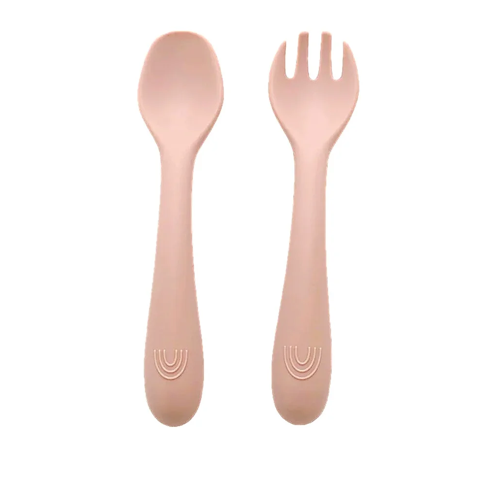 Tenedor y cuchara silicona