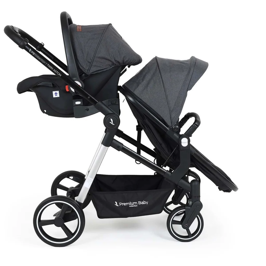 Cochecito doble Aston Twin 2 en 1 - Travel con base x1