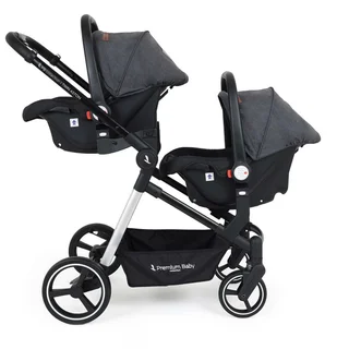 Cochecito doble Aston Twin 2 en 1 - Travel con base x2 - Vista 2