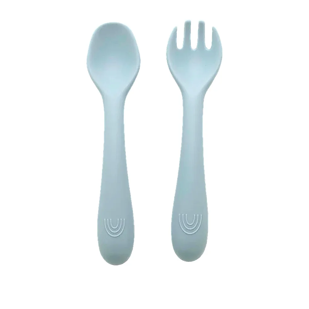 Tenedor y cuchara silicona