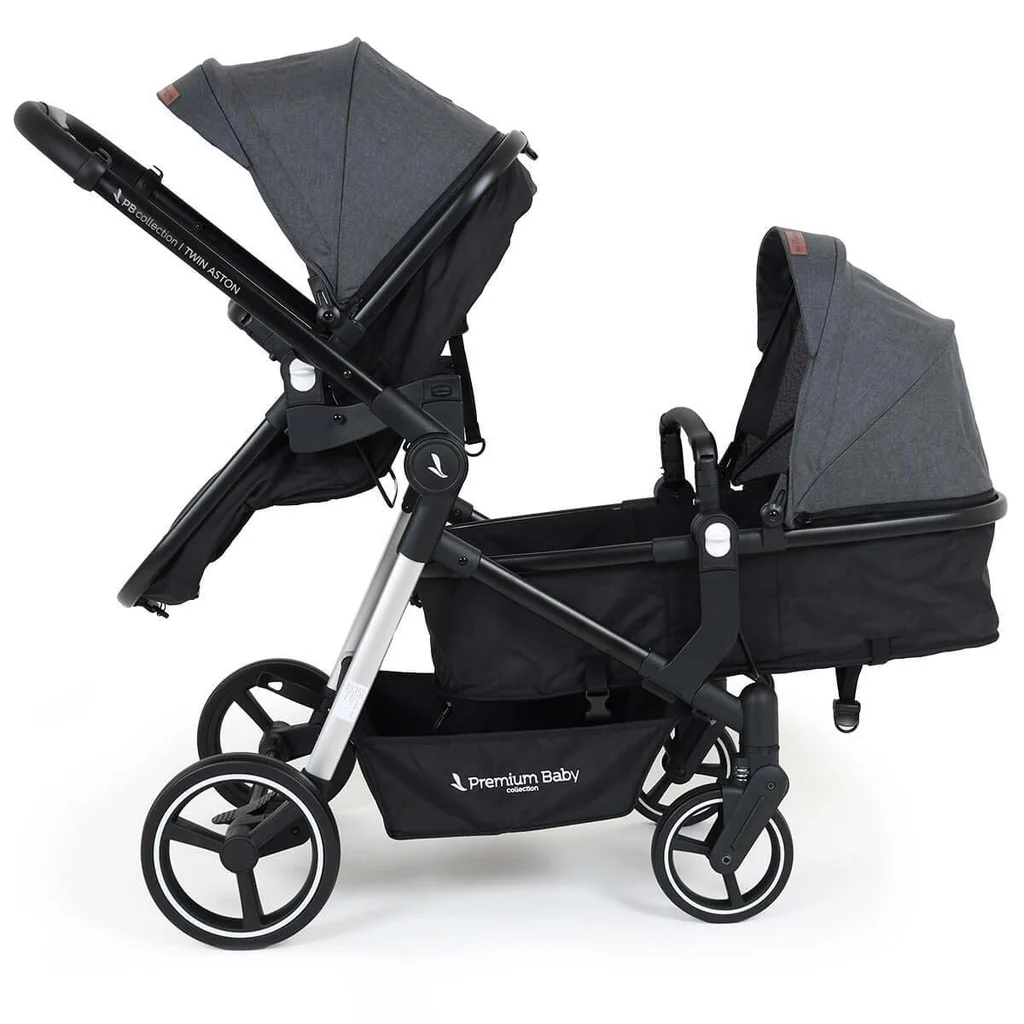 Cochecito doble Aston Twin 2 en 1 - Travel con base x2