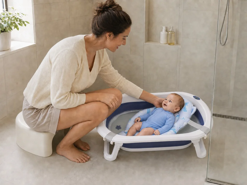 Bañera plegable incluida