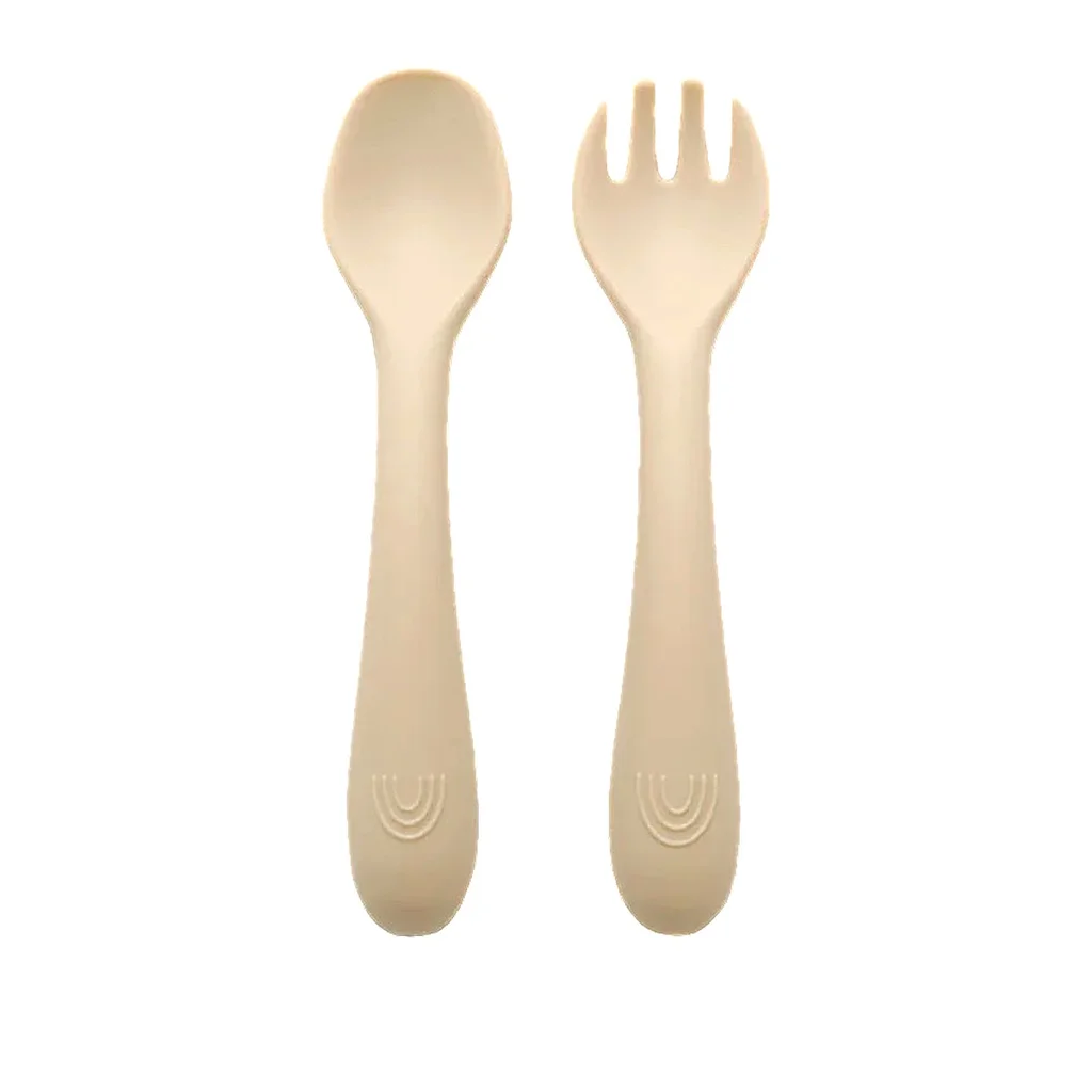 Tenedor y cuchara silicona