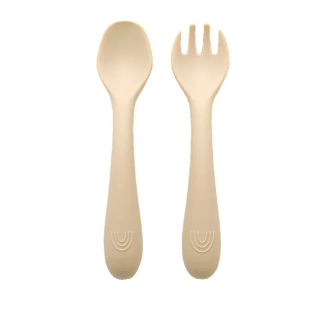 Tenedor y cuchara silicona
