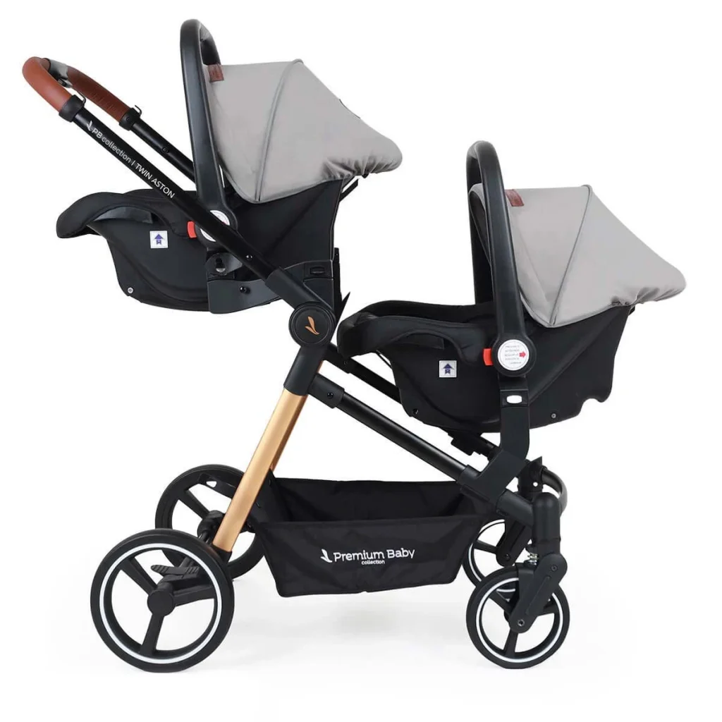 Cochecito doble Aston Twin 2 en 1 - Travel con base x2