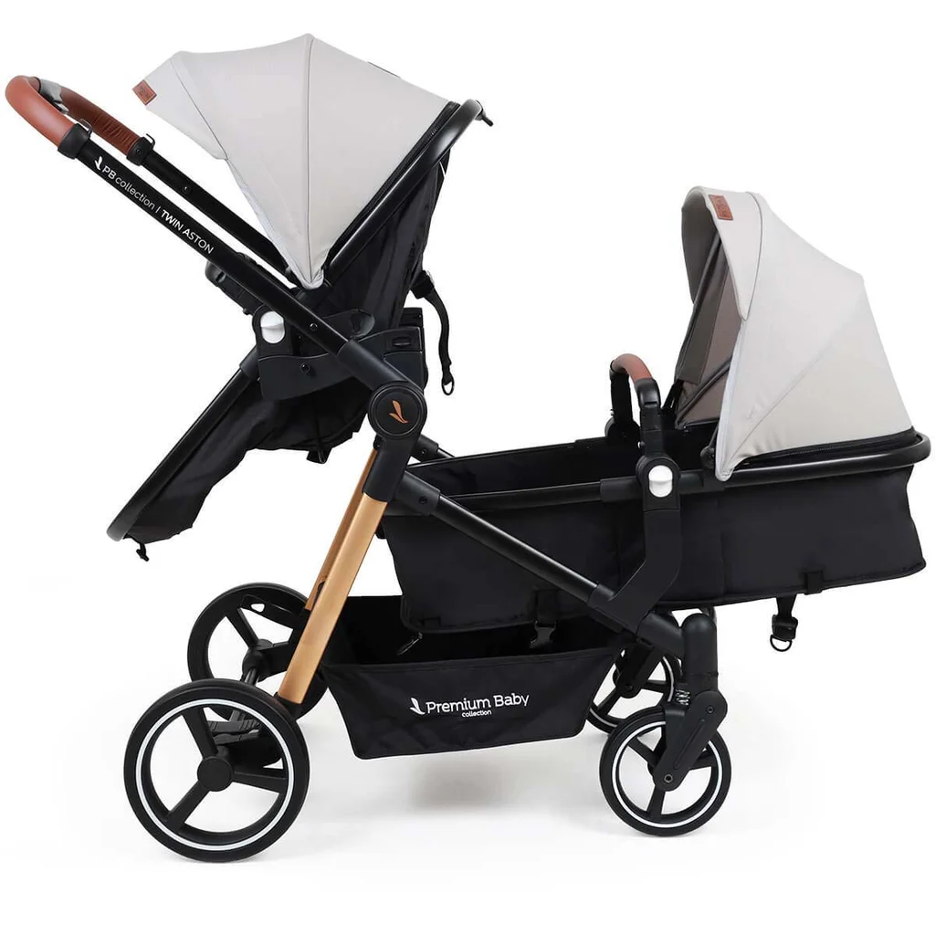 Cochecito doble Aston Twin 2 en 1 - Travel con base x2