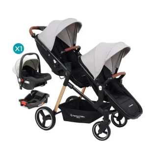 Cochecito doble Aston Twin 2 en 1 - Travel con base x1 - Vista 1