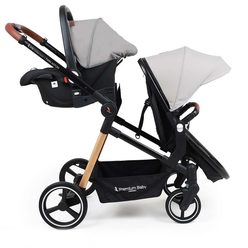 Cochecito doble Aston Twin 2 en 1 - Travel con base x1