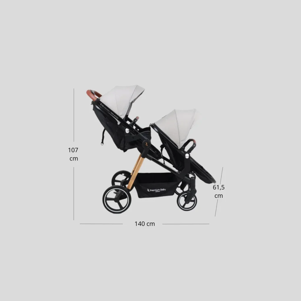 Cochecito doble Aston Twin - Travel con base x2