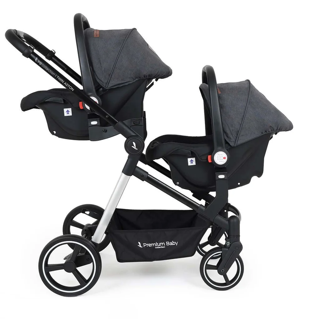Cochecito doble Aston Twin 2 en 1 - Travel con base x1