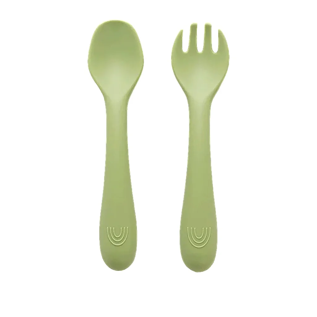 Tenedor y cuchara silicona