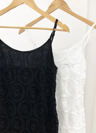 Vestido crochet con forro  - Vista 5