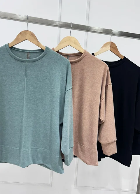 Buzo angora con alforza