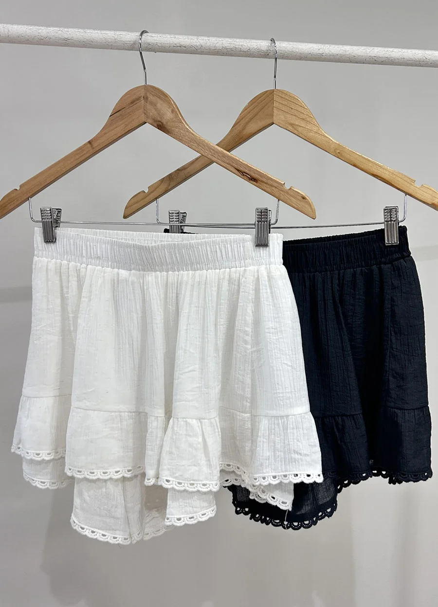 Short pollera doble volado 