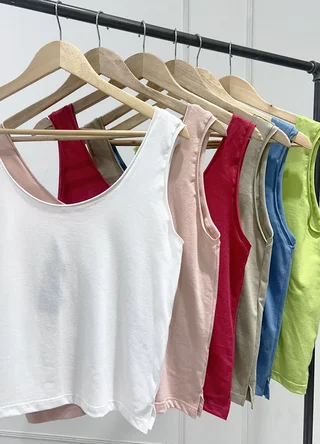 Musculosa al cortde de jersey  - Vista 2