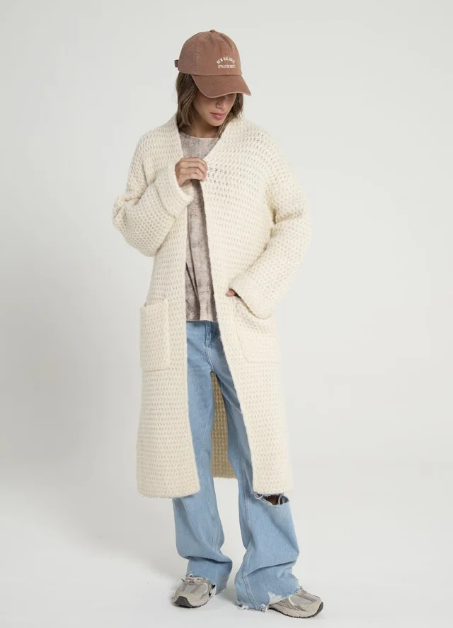 Maxi saco tejido con bolsillos 