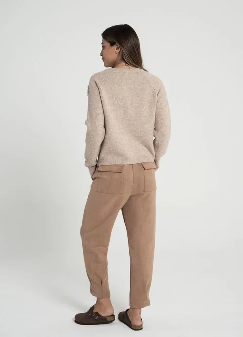 Saco bordado flores de colores 