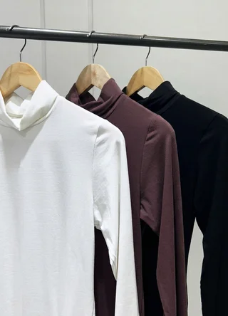 Polera basica jersey spandex - Vista 5