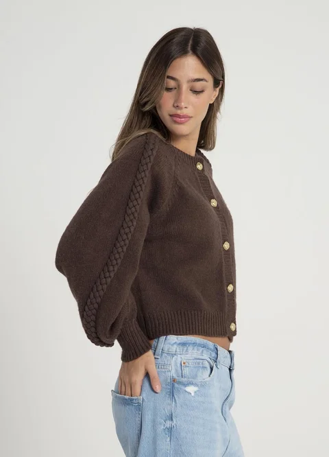 Saco tejido tenza en manga 