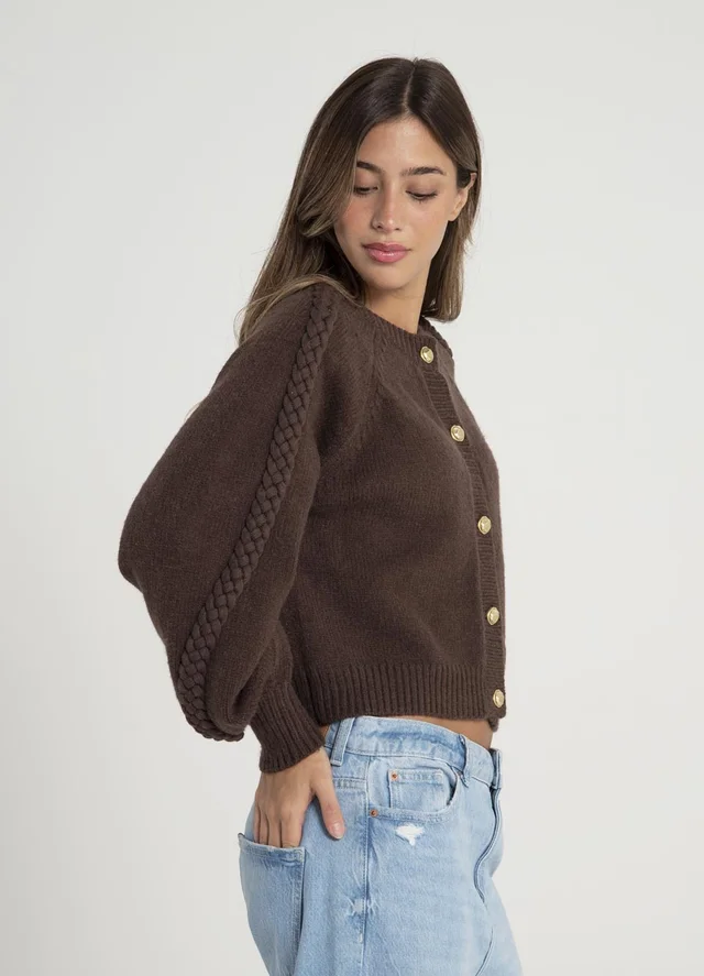 Saco tejido tenza en manga 