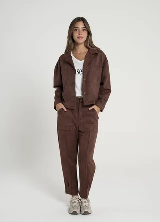 Camisaco gamuza con boton  - Vista 1