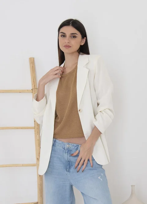 Blazer de lino clasico 