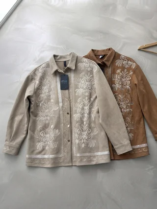Camisaco gamuza bordado - Vista 6