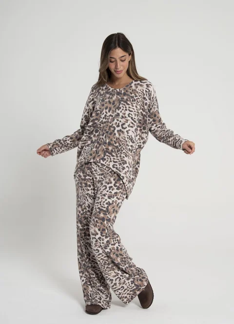 Palazzo con alforza print 