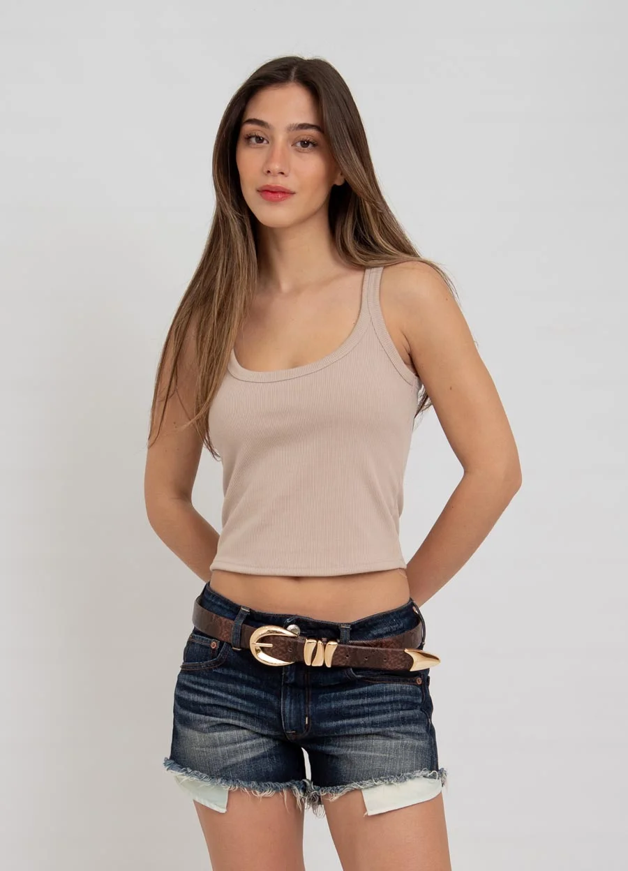 Musculosa escote cavado de morley algodon