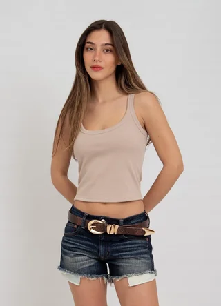 Musculosa escote cavado de morley algodon - Vista 3