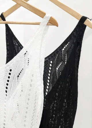 Vestido tejido musculosa corto  - Vista 3