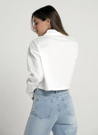 Camisa calada cropped - Vista 4