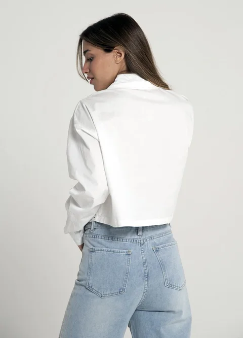 Camisa calada cropped