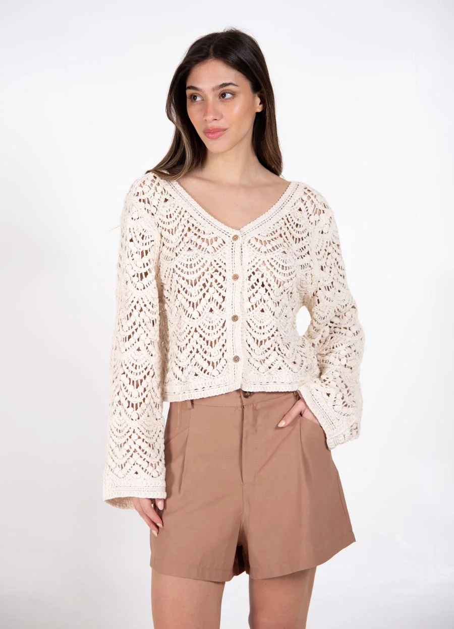 short tencel con pinza 