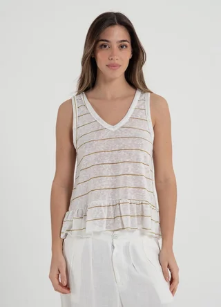 Musculosa flame con volado  - Vista 1