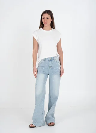 Remera sin mangas full strass - Vista 1