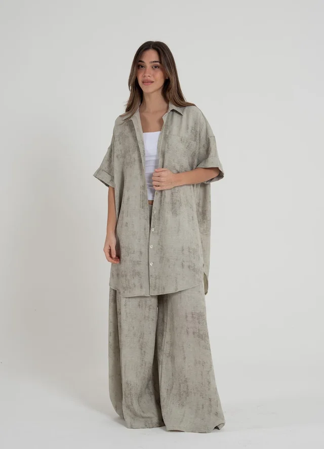 Camisola creppe estampado 