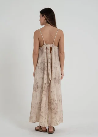 Vestido sedita estampado con lazo  - Vista 5