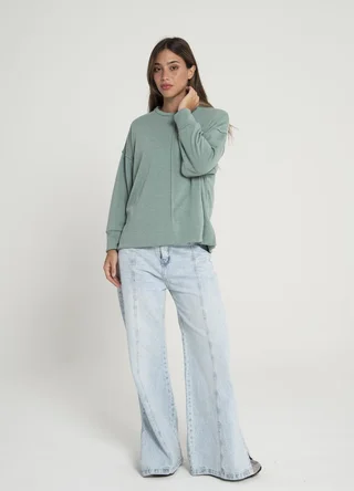 Buzo angora con alforza - Vista 1