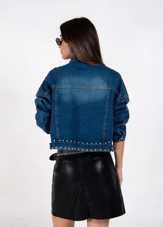Campera denim full tachas  - Vista 4