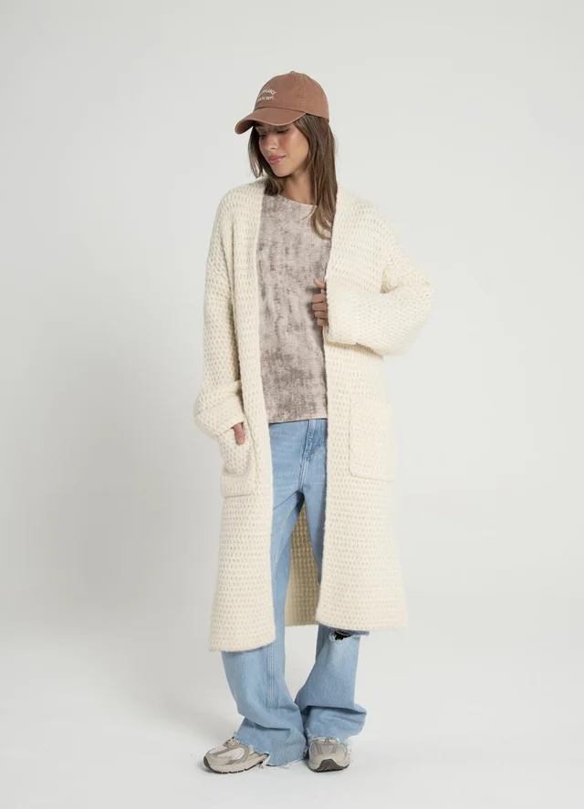 Maxi saco tejido con bolsillos 