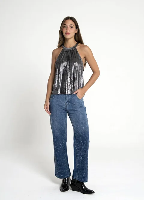 Jean con strass degrade 