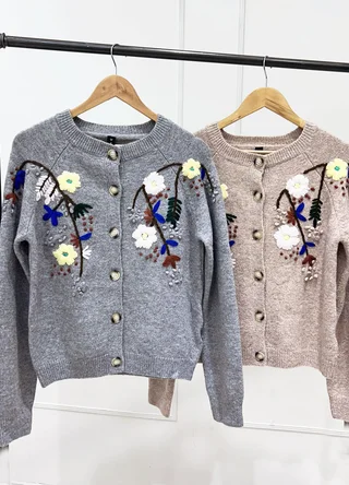 Saco bordado flores de colores  - Vista 6