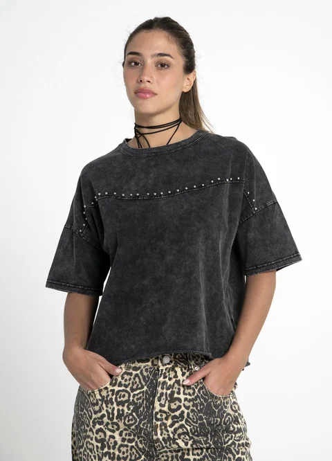 Remera prelavada al corte 