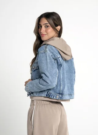 Campera denim con piedras strass - Vista 4