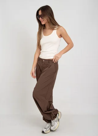Pantalon parachute con tanca - Vista 4