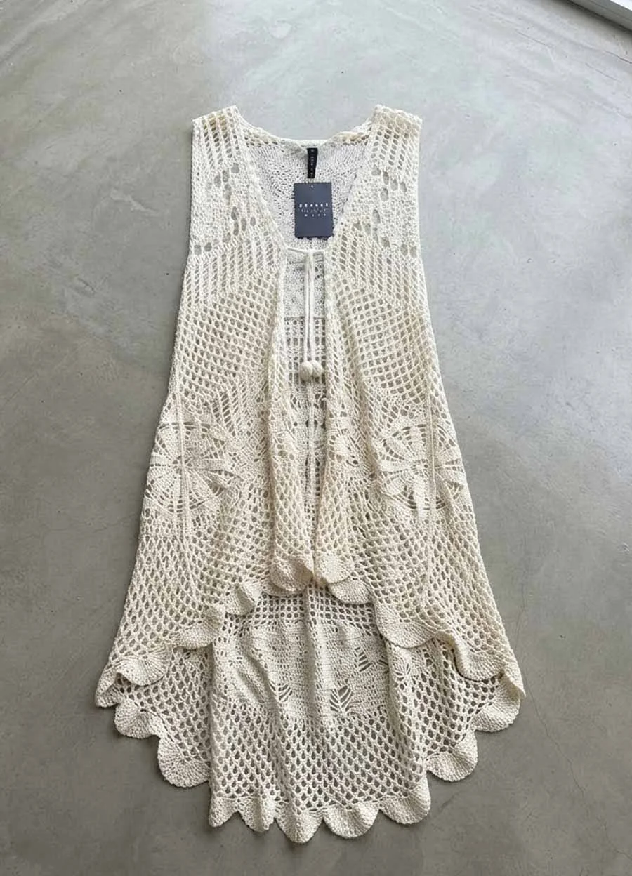 Chaleco irregular crochet 