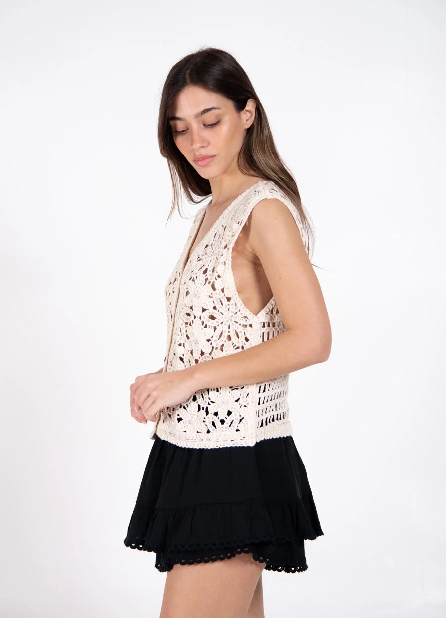 Short pollera doble volado 