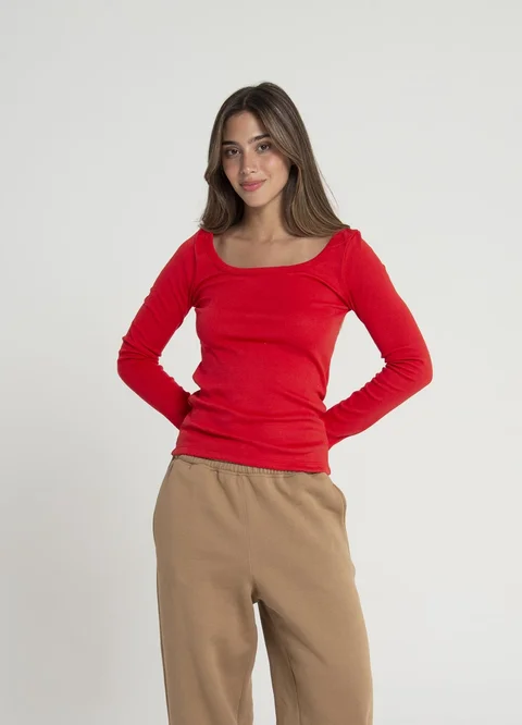 Remera m/l morley escote redondo 