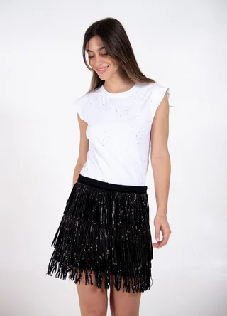 Remera full strass media manga  - Vista 4
